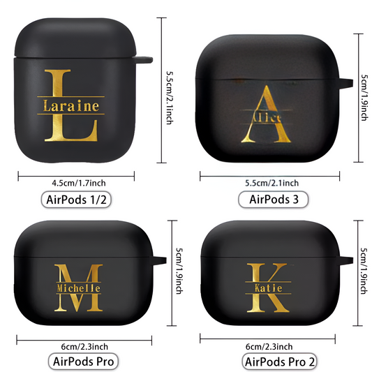 Personalised Names Text Earphones Cover Cases For Apple AirPods 1st/2nd/3rd/Pro